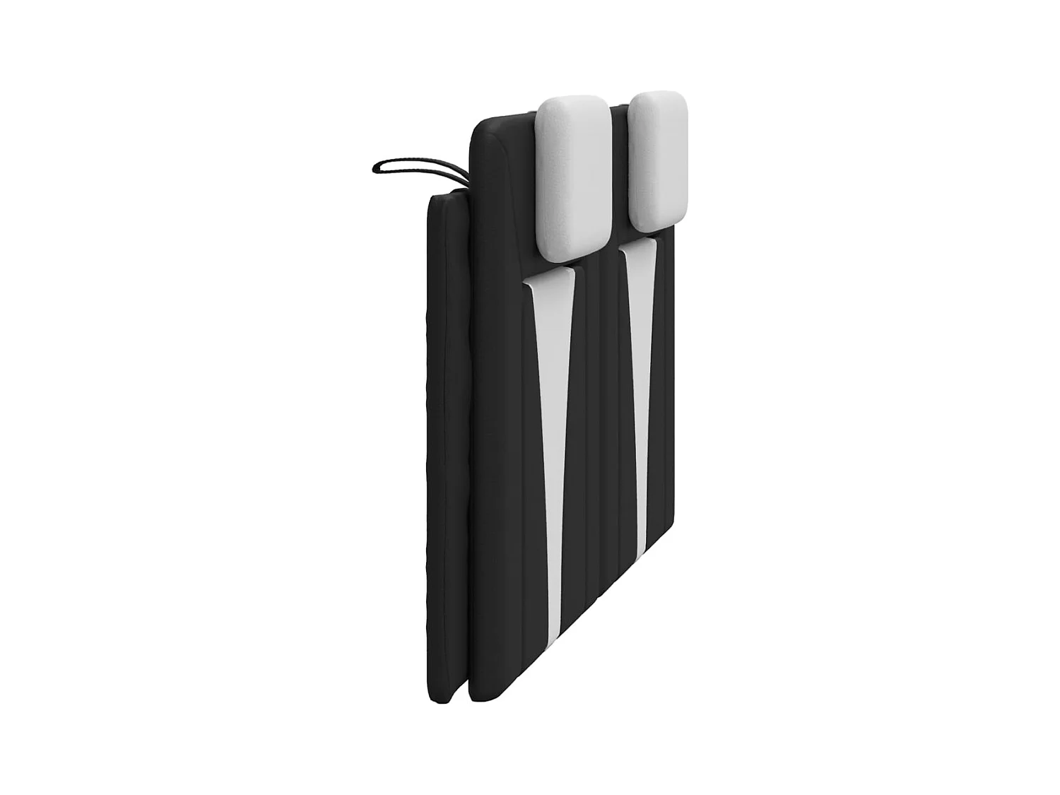 Tête de lit noir et blanc 152 cm similicuir