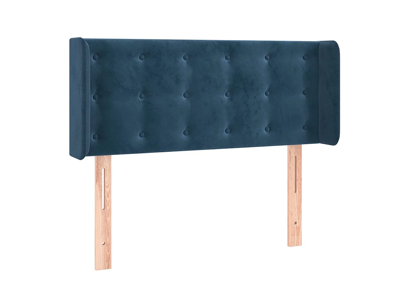 Tête de lit avec oreilles Bleu foncé 103x16x78/88 cm Velours