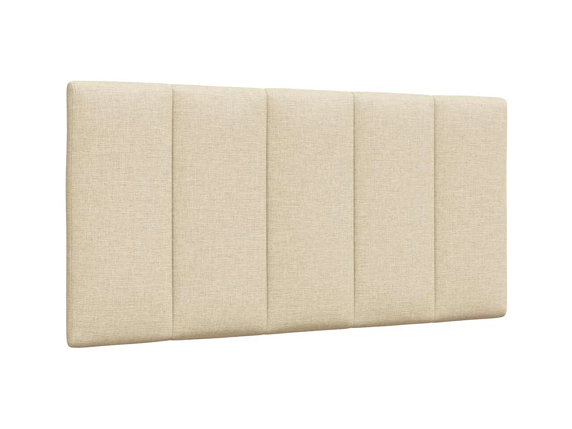 Cabecero de cama acolchado tela crema 100 cm