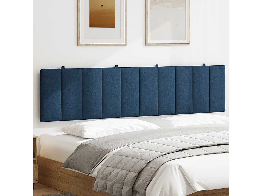 Hoofdbordkussen "Hanko" 200 cm stof blauw