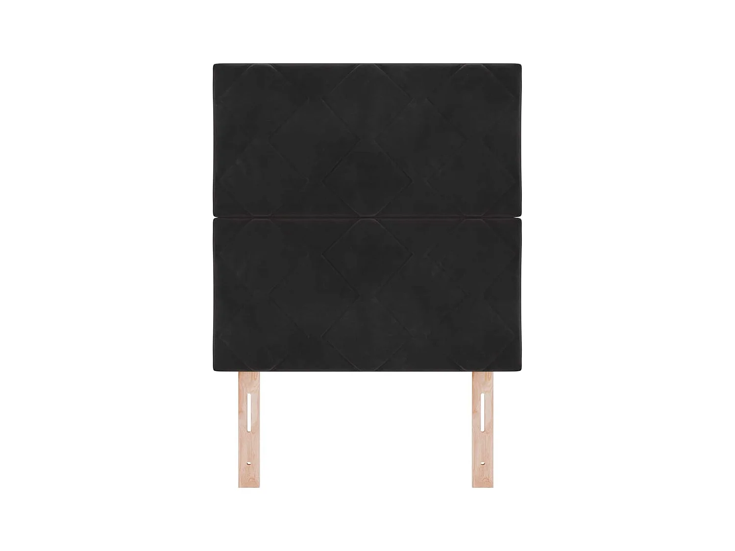 Cabeceira Montado na parede Geométrico Preto 80 cm Veludo