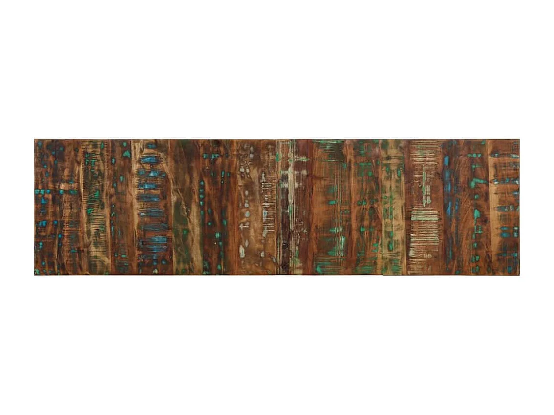 Tête de lit multicolore 180 cm bois massif récupération