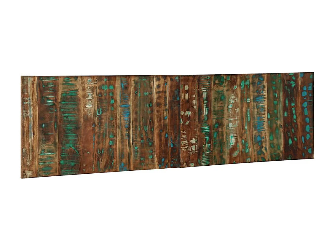 Tête de lit multicolore 180 cm bois massif récupération