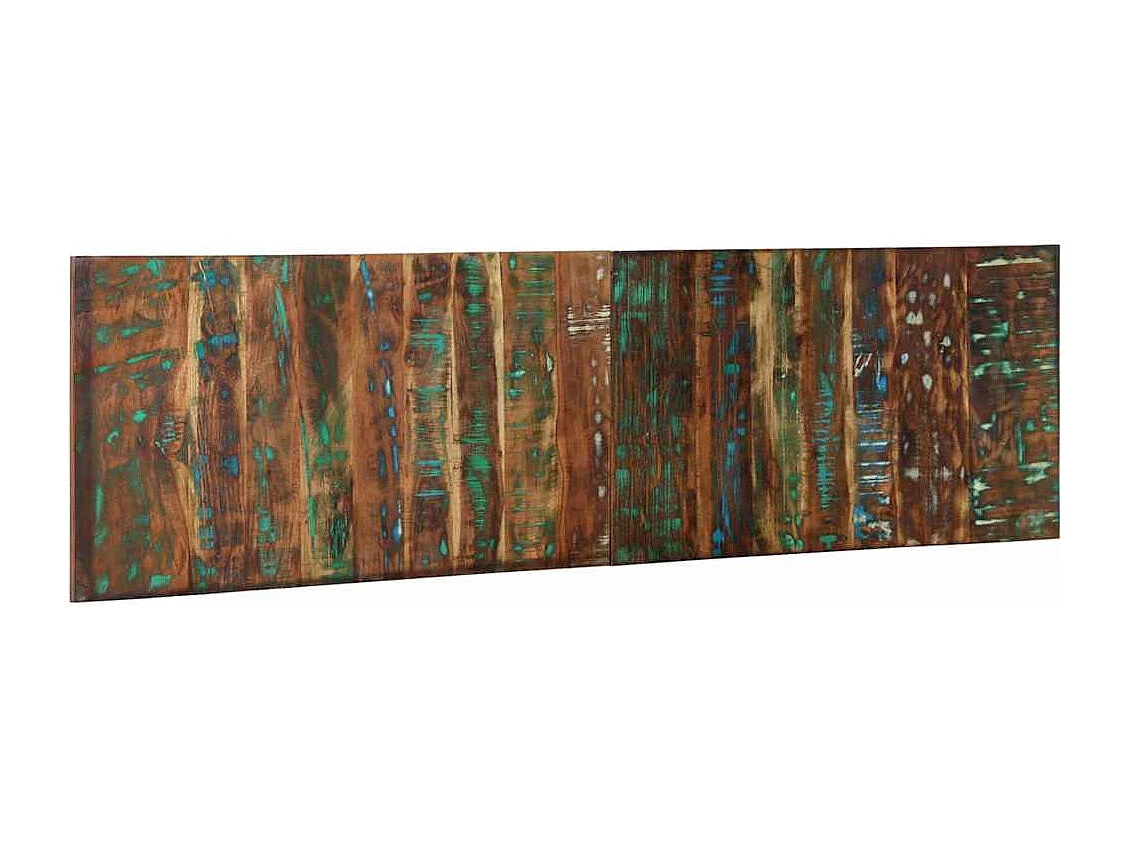 Tête de lit multicolore 180 cm bois massif récupération