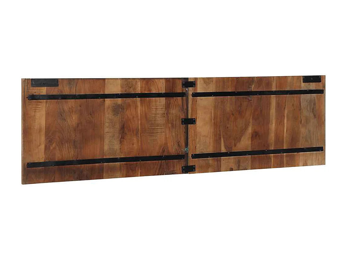 Tête de lit multicolore 180 cm bois massif récupération