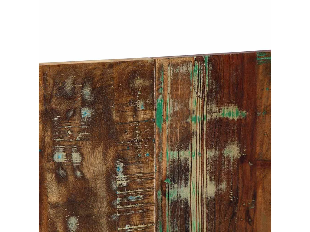 Tête de lit multicolore 180 cm bois massif récupération