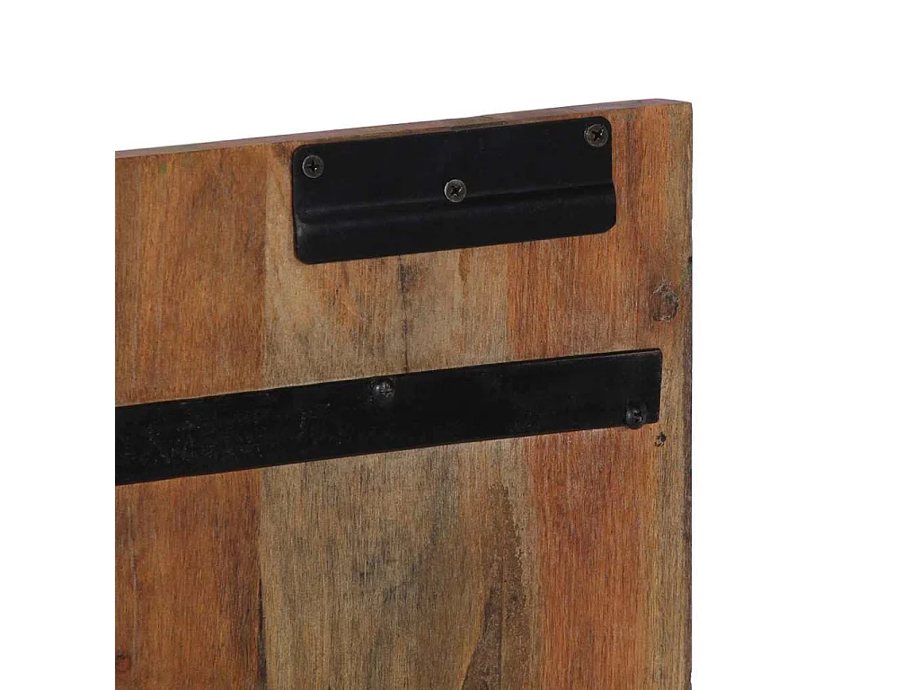 Tête de lit multicolore 180 cm bois massif récupération