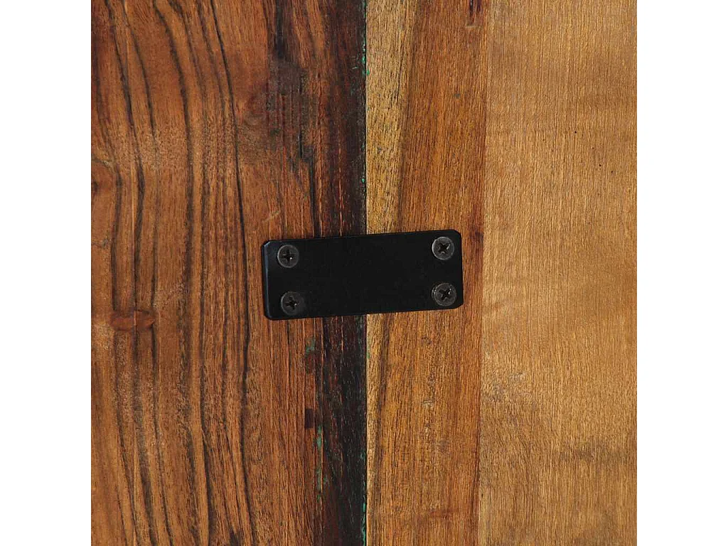 Tête de lit multicolore 180 cm bois massif récupération