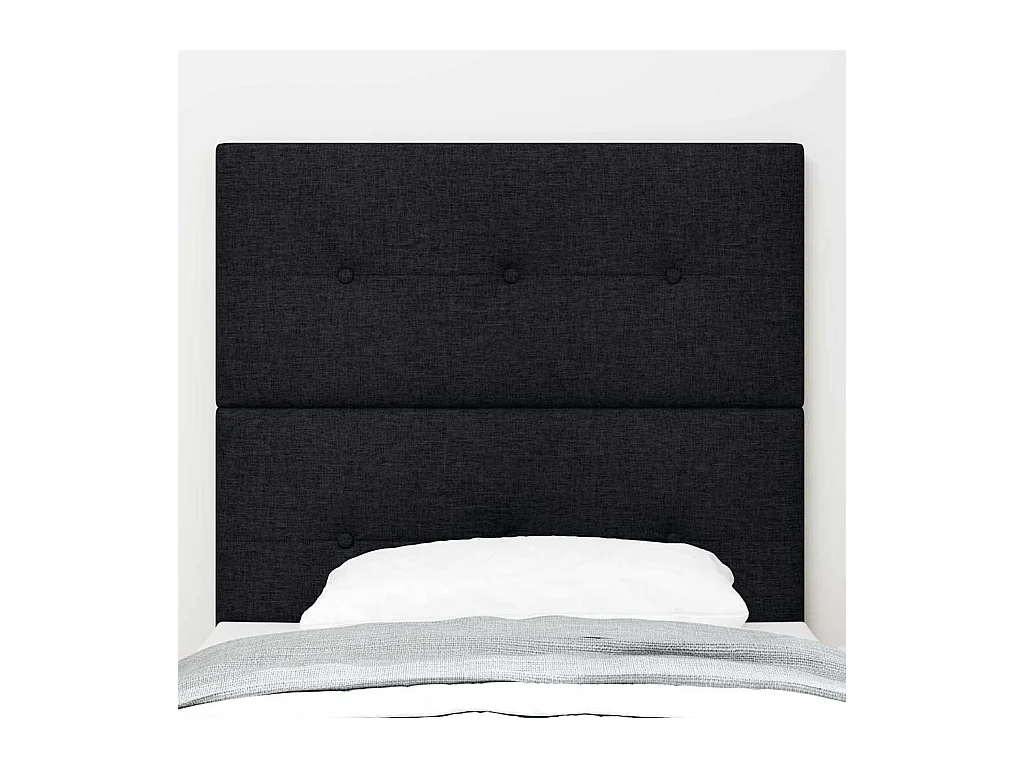 Tête de lit avec tête de lit Noir 100 cm tissu