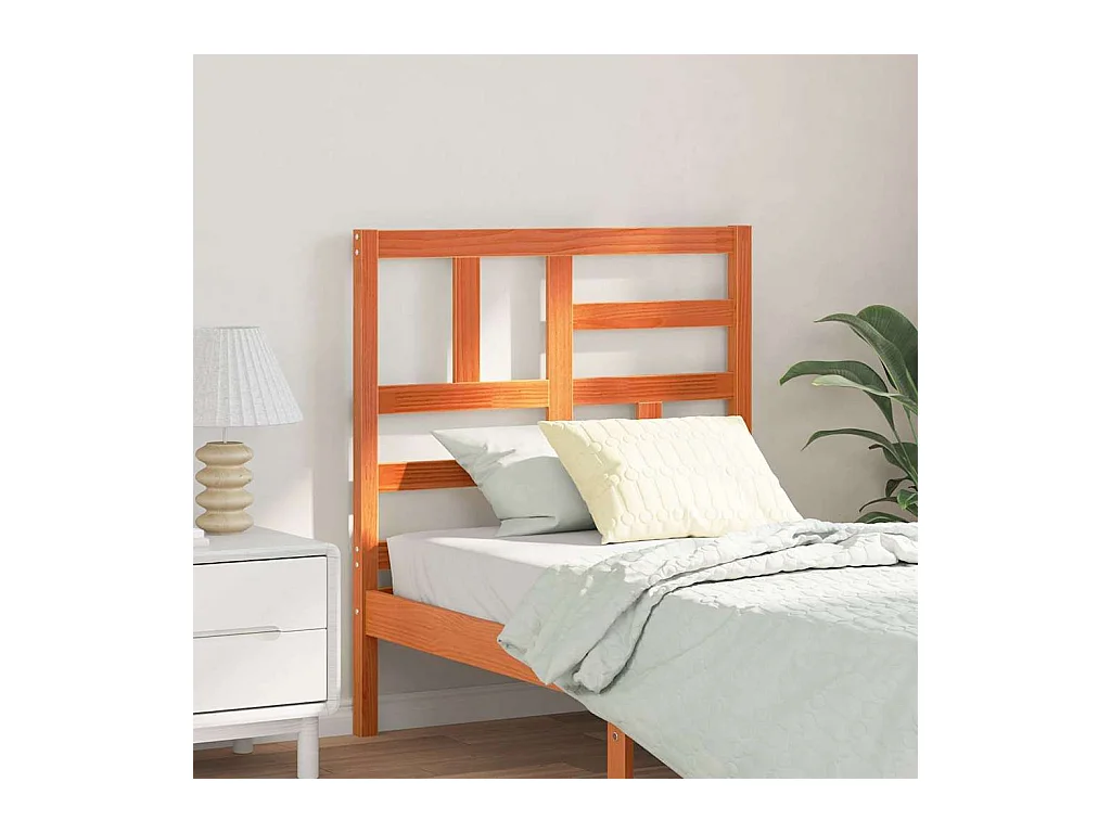 Tête de lit Marron cire 105.5 x 4 x 104 cm Bois massif en pin