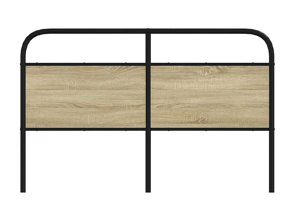 Cabecero de acero y madera de ingeniería roble Sonoma 150 cm