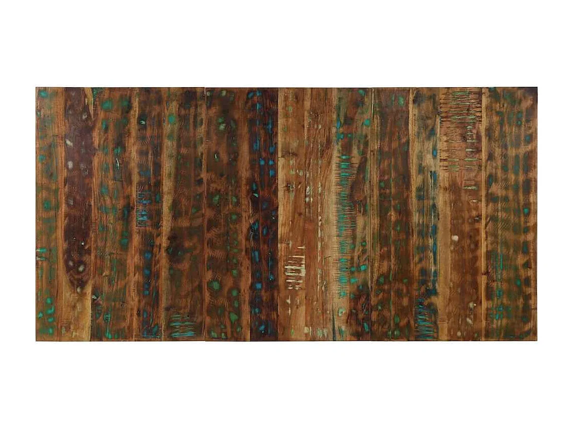 Tête de lit multicolore 160 cm bois massif récupération
