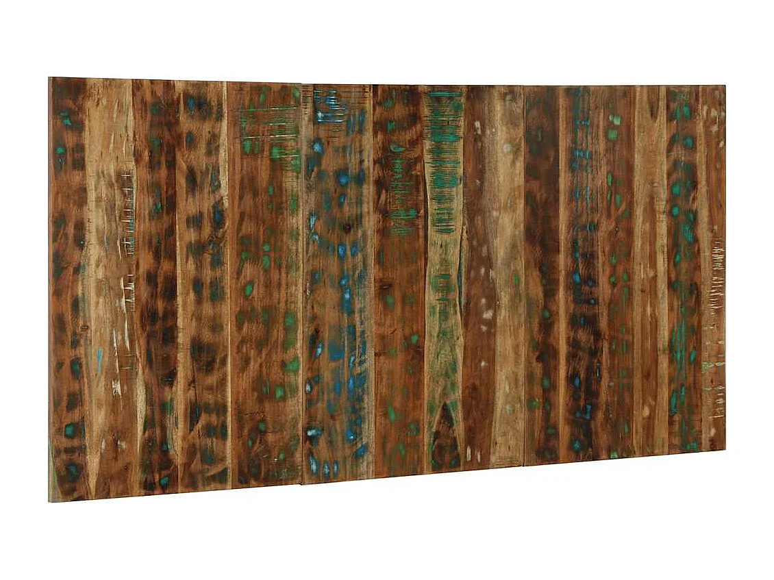 Tête de lit multicolore 160 cm bois massif récupération