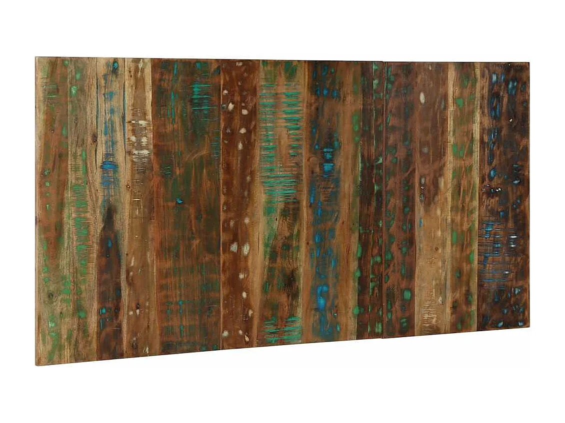 Tête de lit multicolore 160 cm bois massif récupération