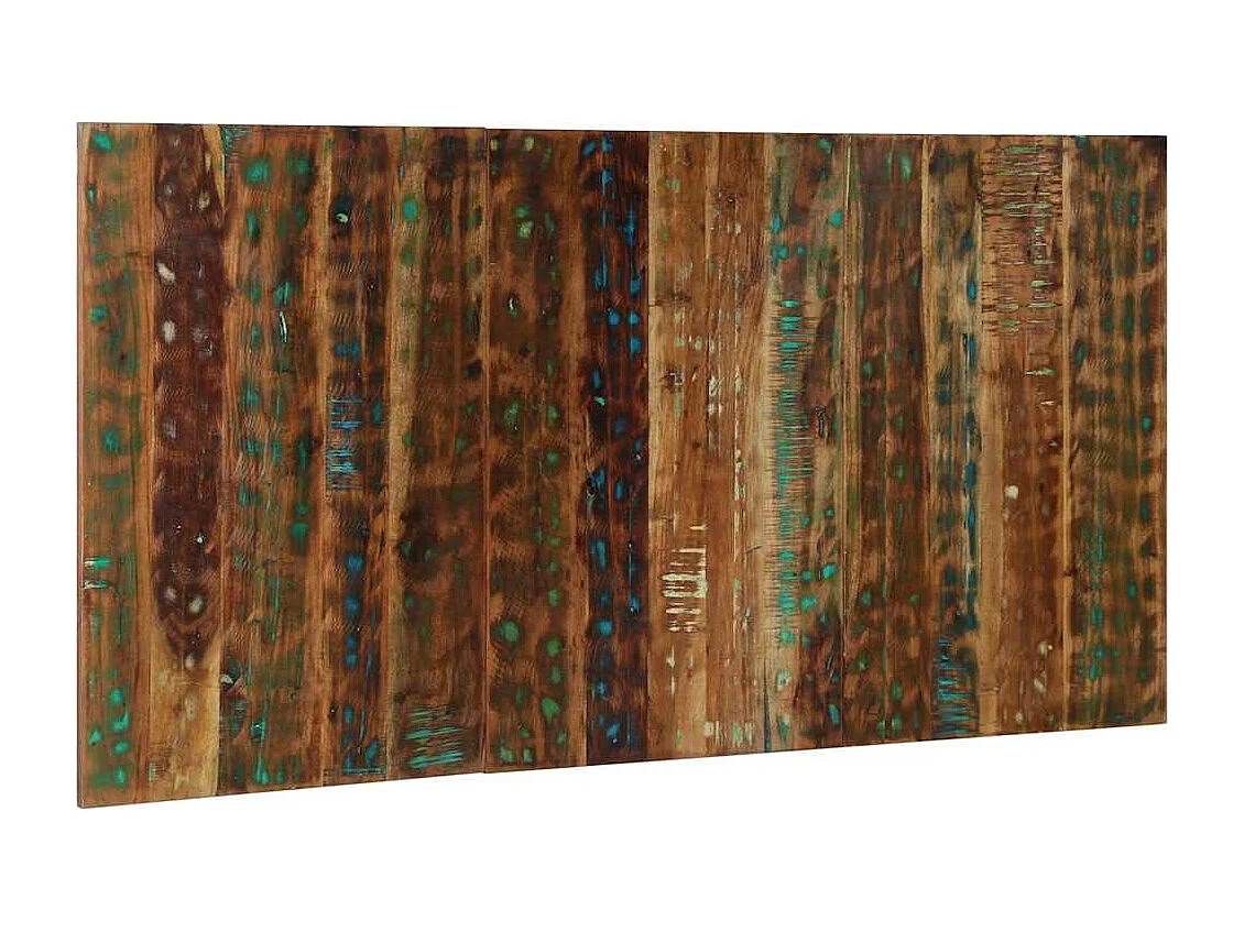 Tête de lit multicolore 160 cm bois massif récupération