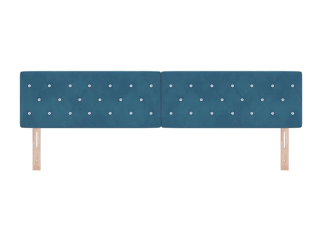 Tête de Lit LED Argyle Bleu foncé 100 cm Velours