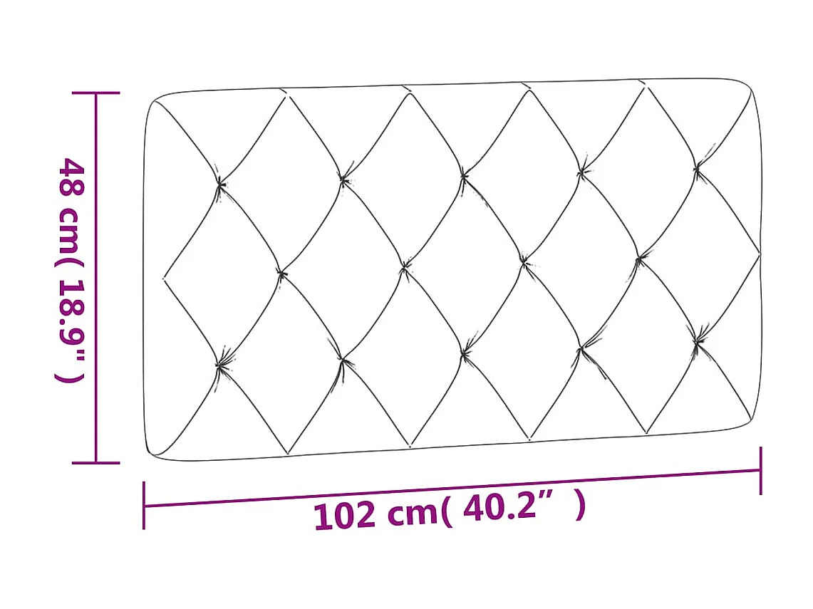 Tête de lit gris clair 100 cm velours