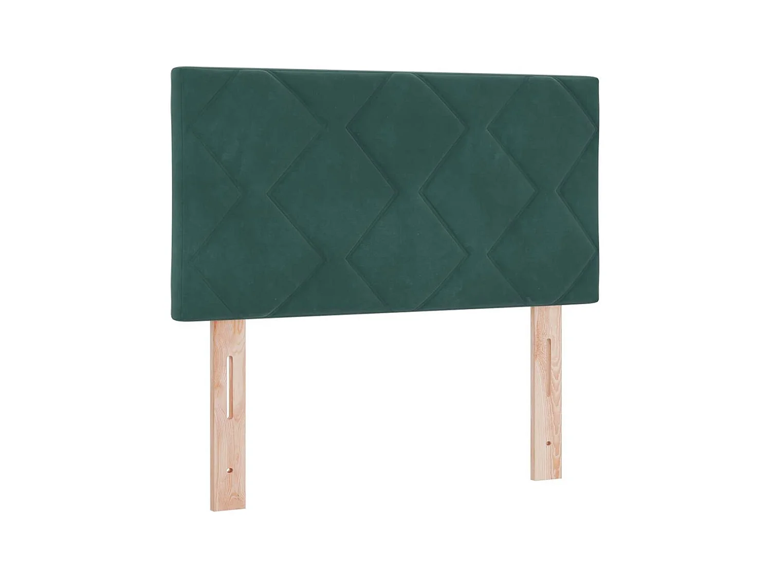 Tête de lit Montage mural Géométrique Vert foncé 80 cm Velours