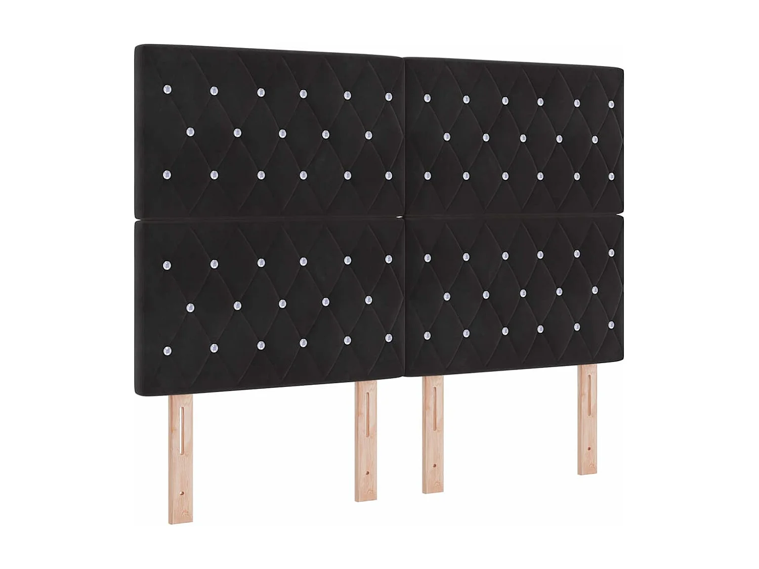 Tête de Lit LED avec des lumières à LED Noir 80 cm Velours