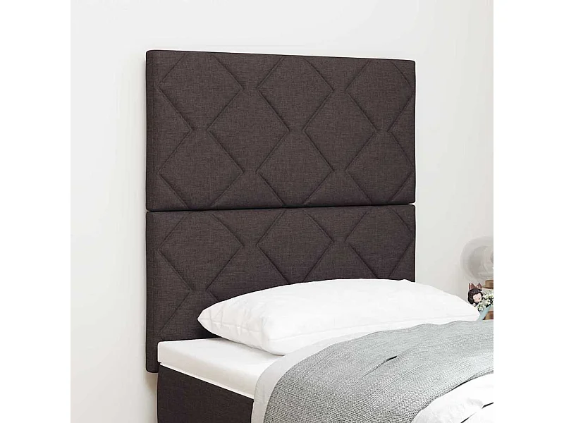 Tête de Lit en Tissu Géométrique Marron foncé 80 cm tissu