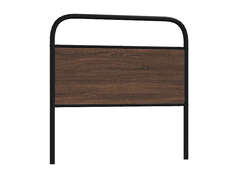 Tête de lit chêne marron 100 cm acier et bois d'ingénierie