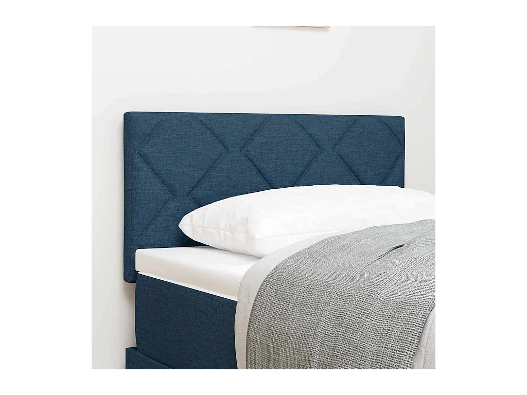 Tête de Lit en Tissu Géométrique Bleu 80 cm tissu