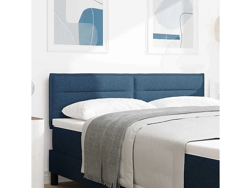 Cabecero con cabecera Manual Azul 160 cm tela