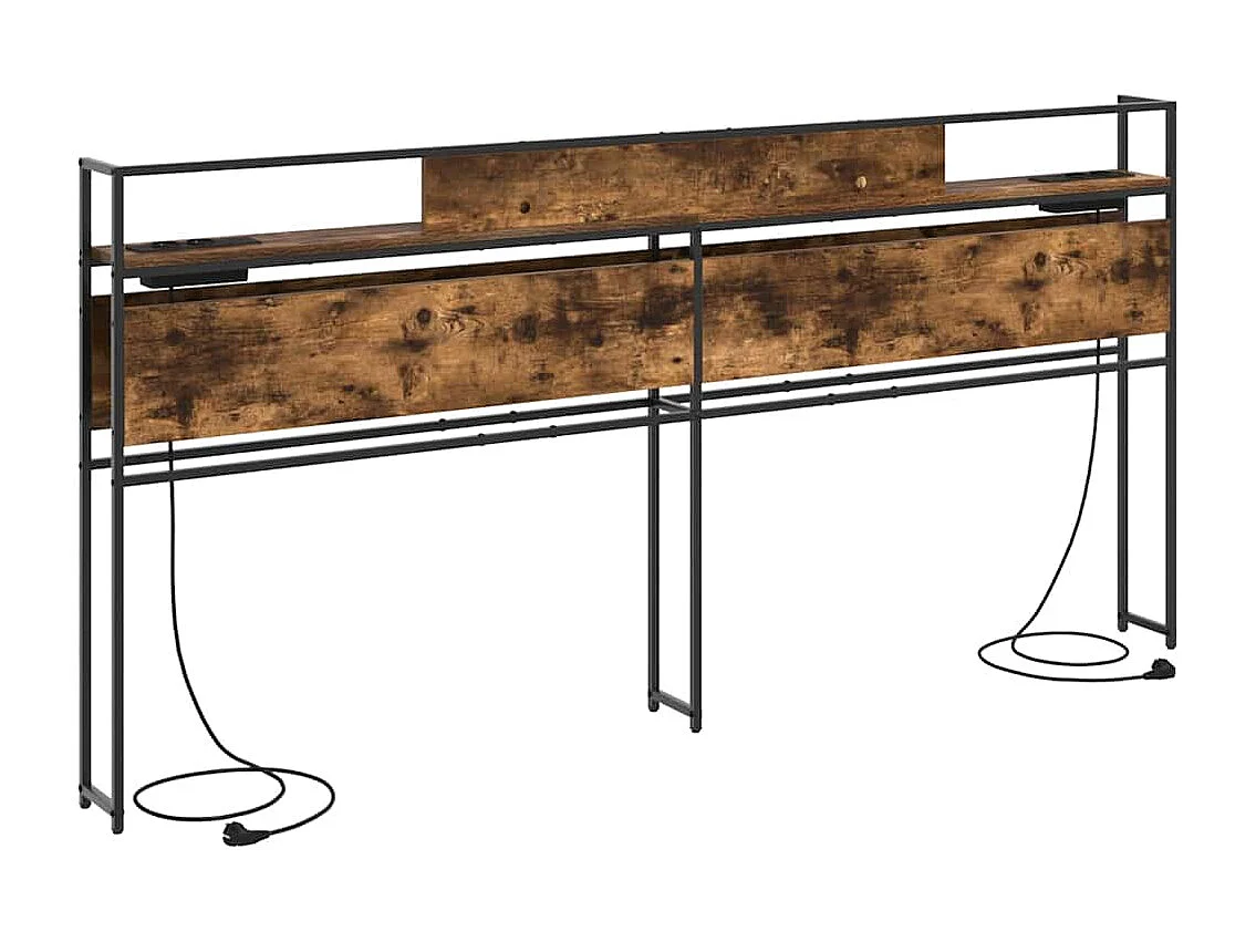 Tête de lit de rangement Chêne fumé 180 cm Bois d'ingénierie