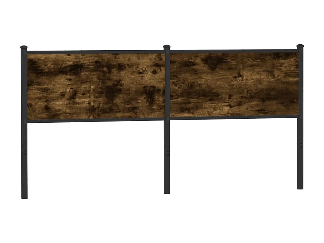 Tête de lit chêne fumé 160 cm bois d'ingénierie et acier
