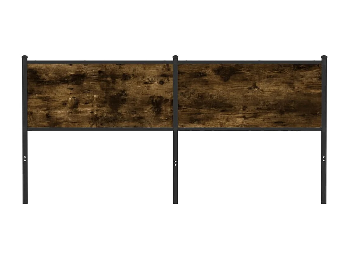 Tête de lit chêne fumé 160 cm bois d'ingénierie et acier