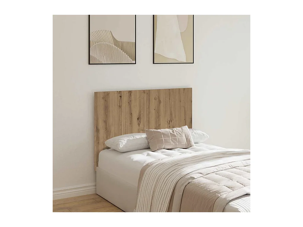 Cabecero de cama madera ingeniería roble artisan 120x1,5x80 cm