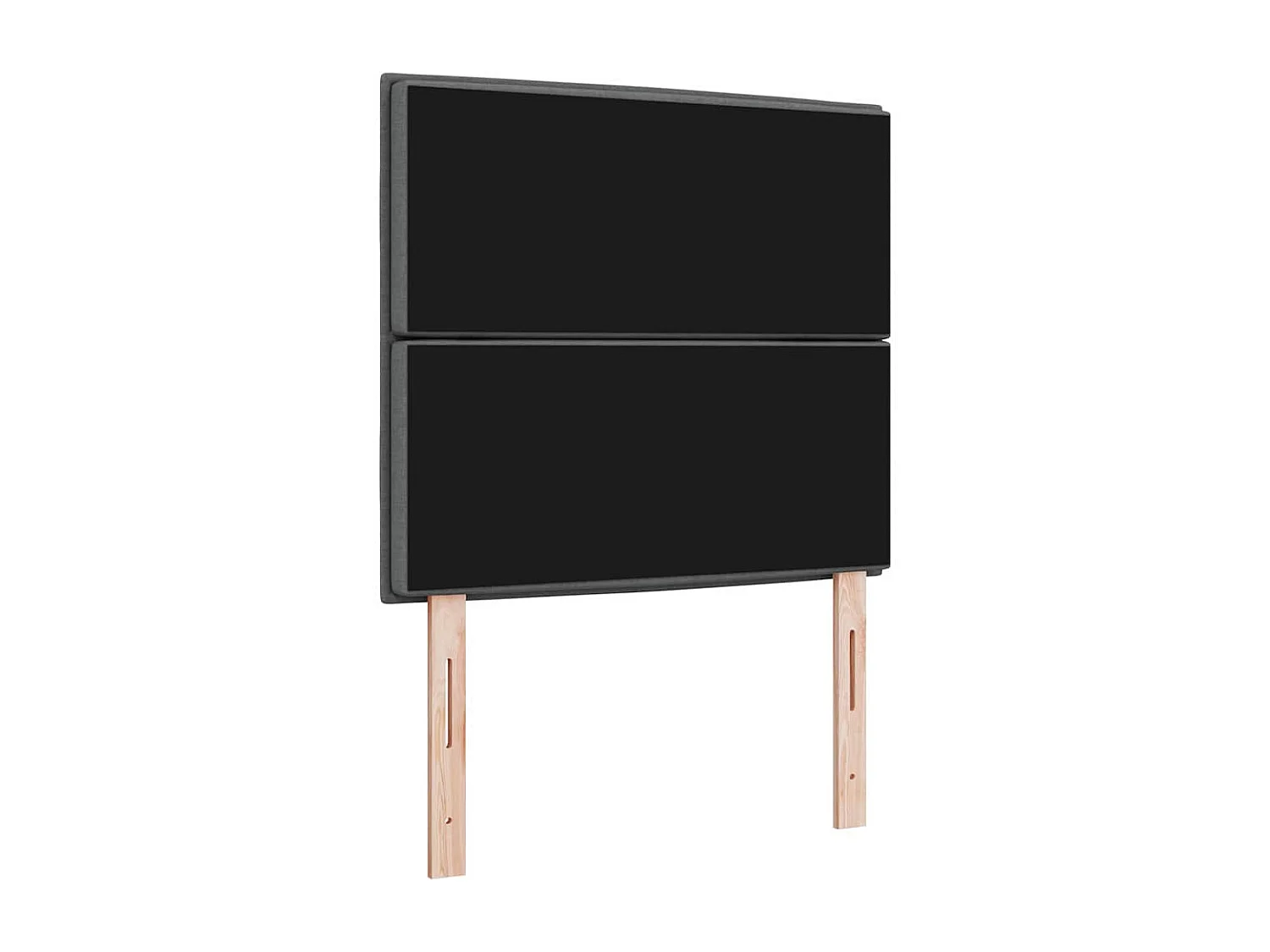 Hoofdbord met hoofdeinde Donkergrijs 80 cm Stof