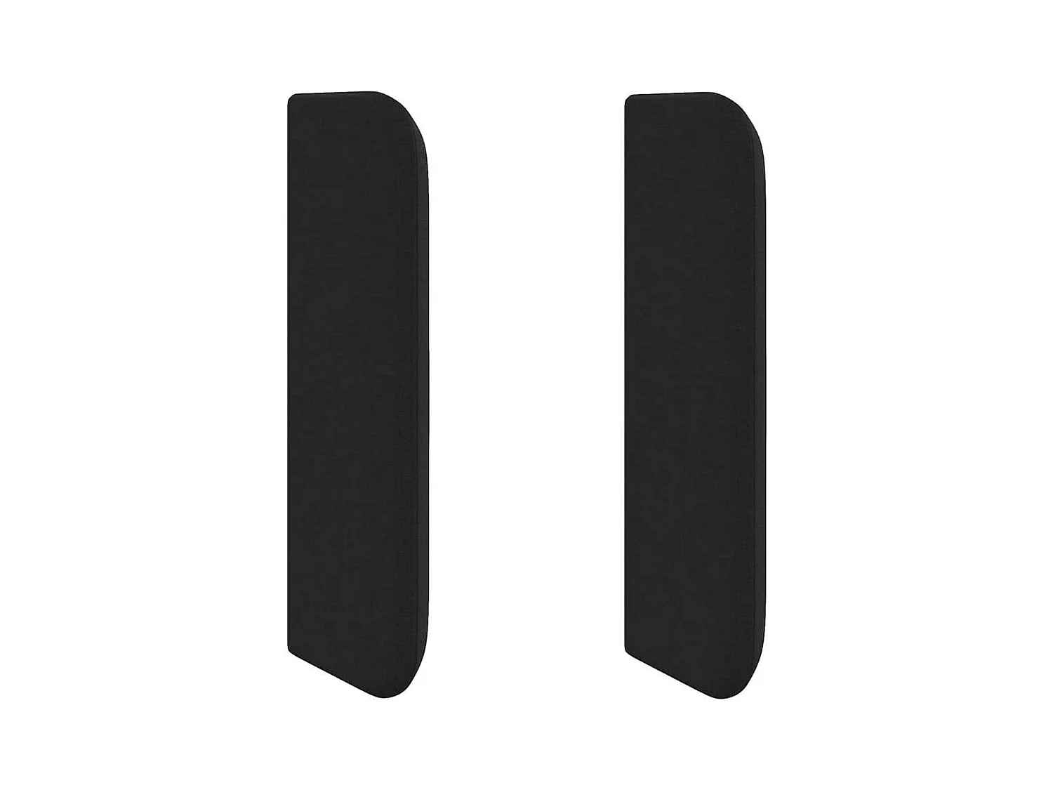 Tête de lit avec tête de lit Noir 40,5 x 4 x 40,5 cm tissu