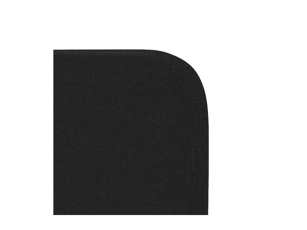 Tête de lit avec tête de lit Noir 40,5 x 4 x 40,5 cm tissu