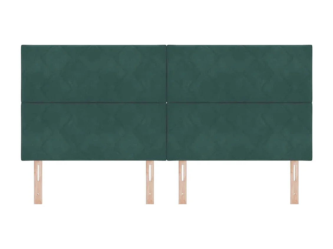 LED Hoofdbord met LED -striplichten Donkergroen 200 cm Fluweel