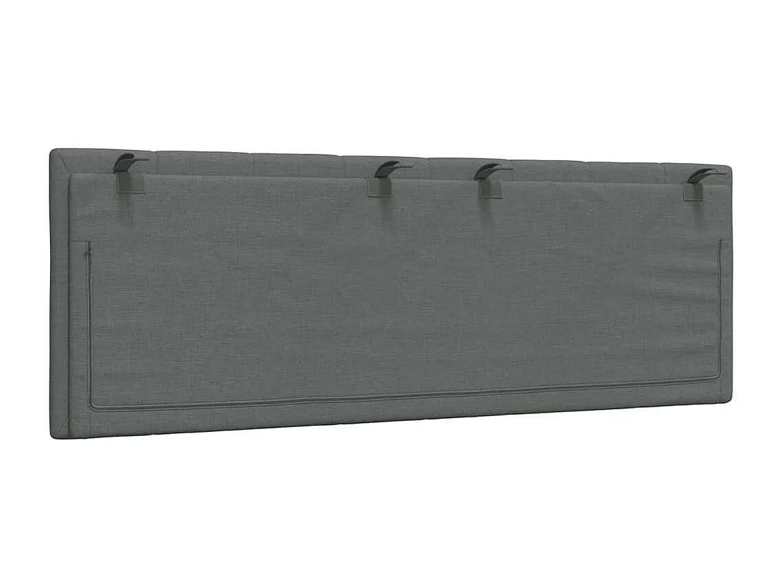 Tête de lit gris foncé 140 cm tissu