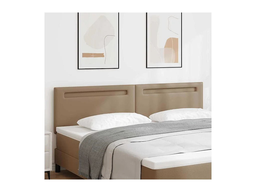 Cabecero con luces de tiras LED Manual Capuchino 200 cm PVC