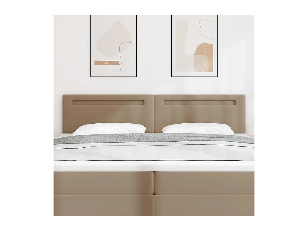 Cabecero con luces de tiras LED Manual Capuchino 200 cm PVC