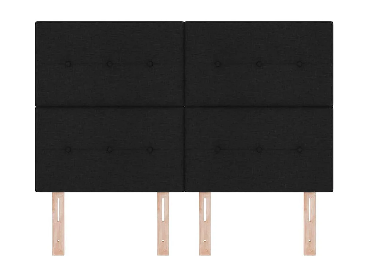 Tête de Lit LED avec des lumières à LED Noir 160 cm tissu