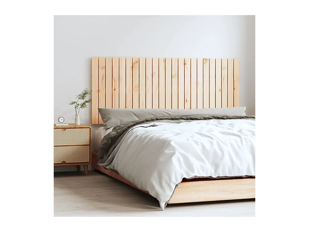 Tête de lit murale 147x3x60 cm Bois massif de pin