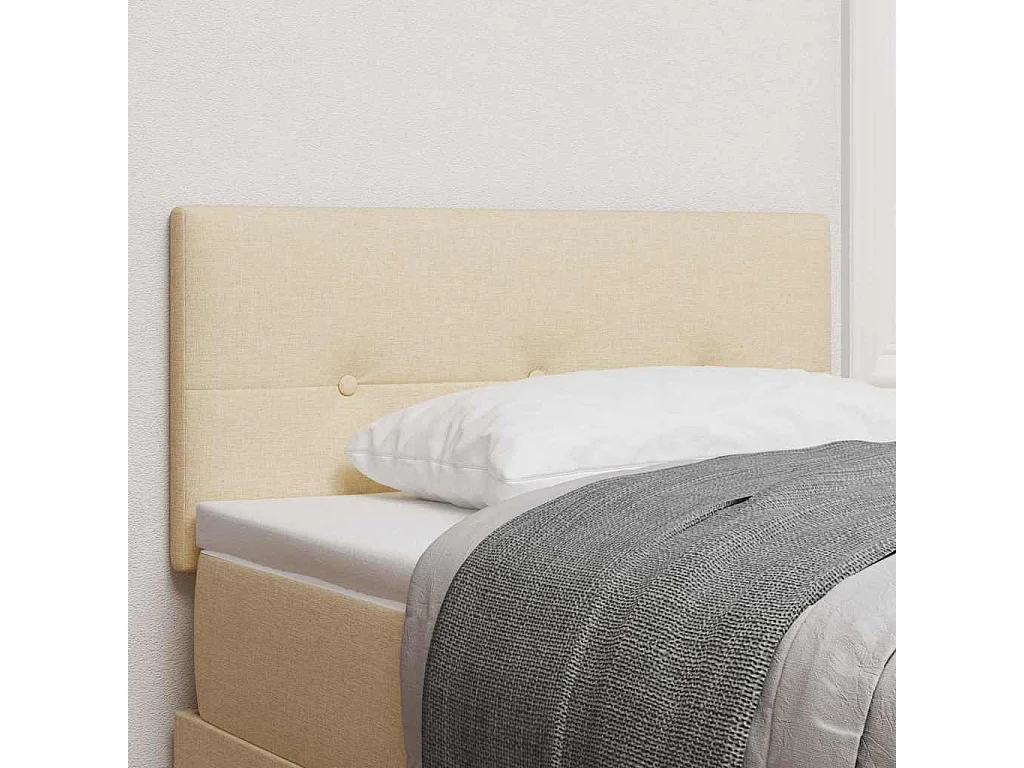 Tête de Lit LED avec des lumières à LED Crème 100 cm tissu