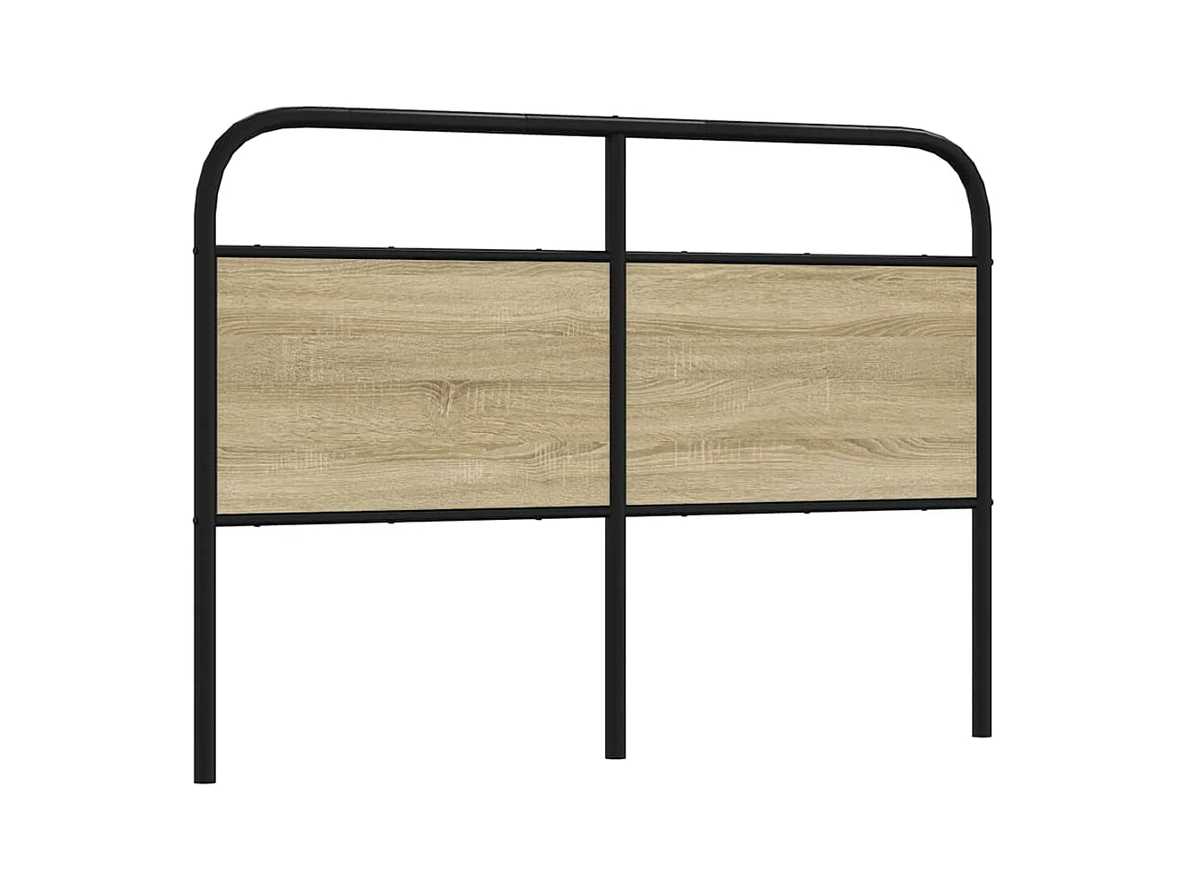 Cabecero de acero y madera de ingeniería roble Sonoma 120 cm