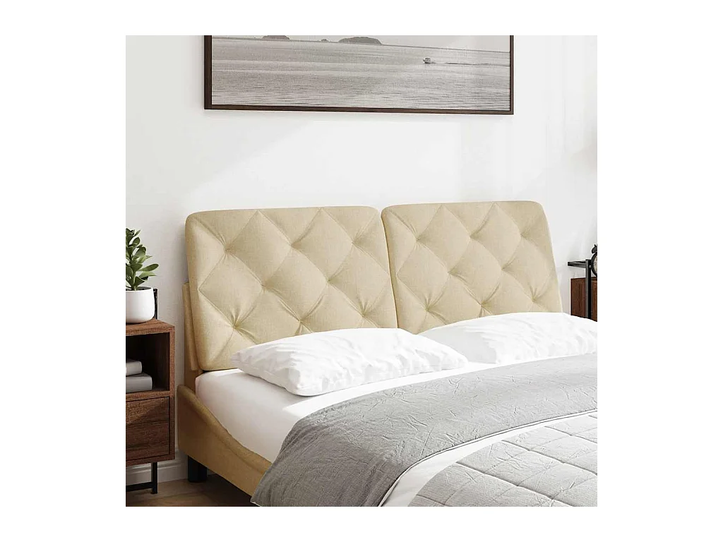 Tête de lit crème 120 cm tissu