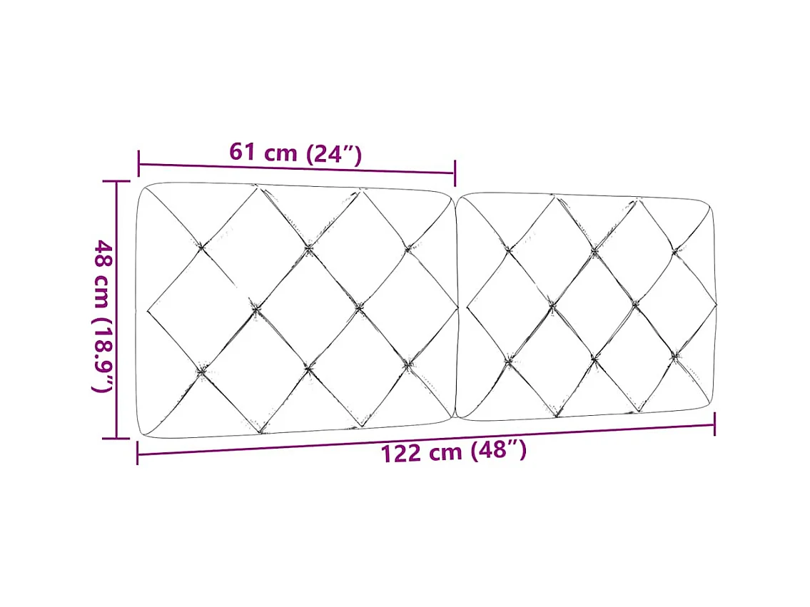 Tête de lit crème 120 cm tissu