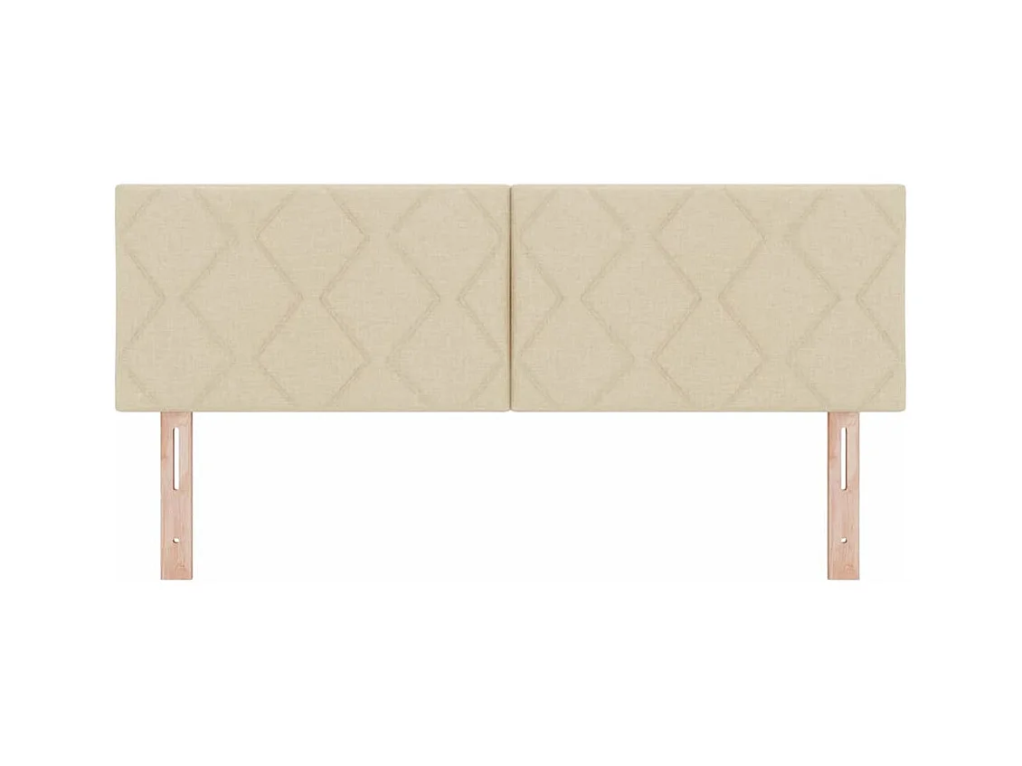 Cabecero de Tela Geométrico con cabecera Crema 160 cm tela