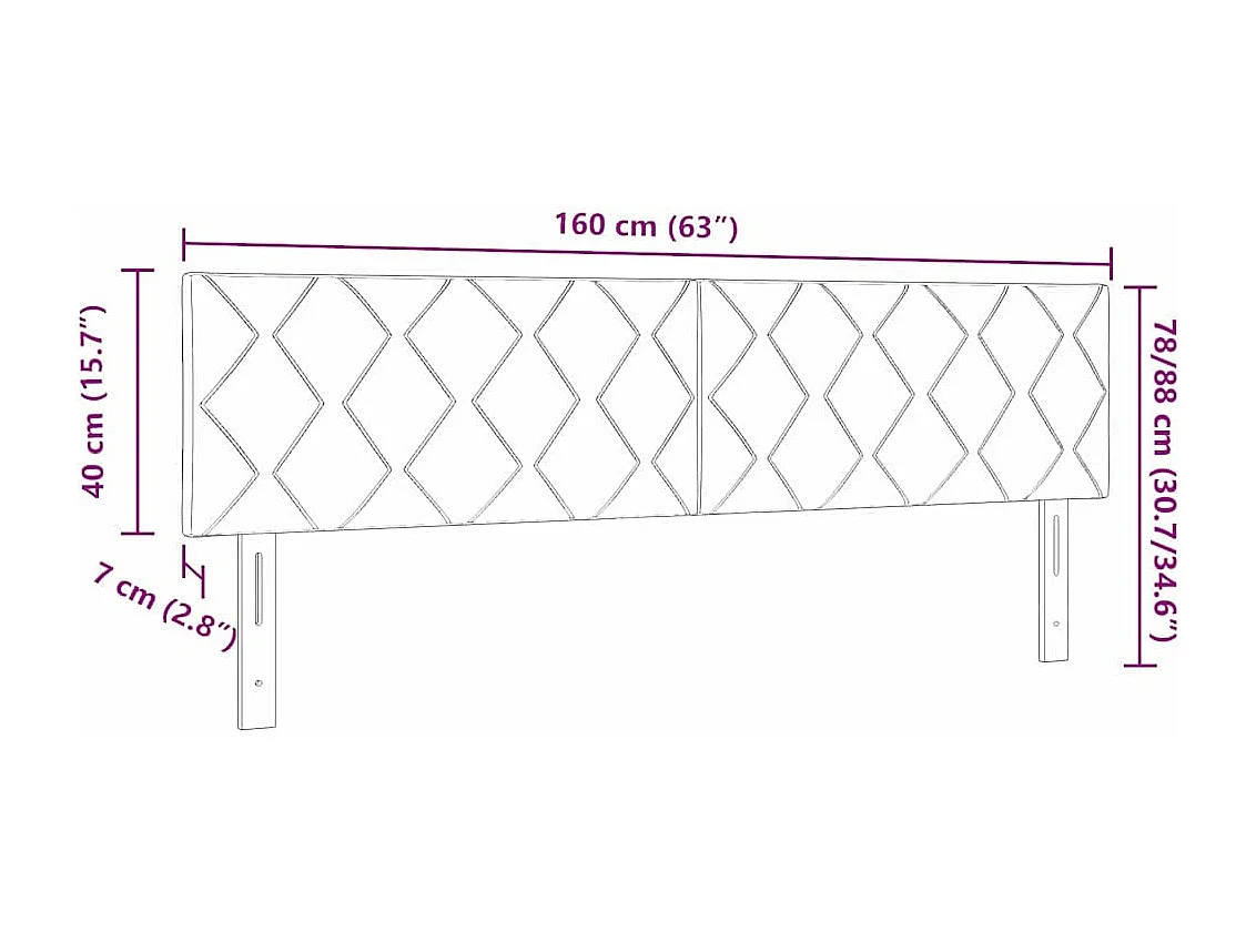 Cabecero de Tela Geométrico con cabecera Crema 160 cm tela