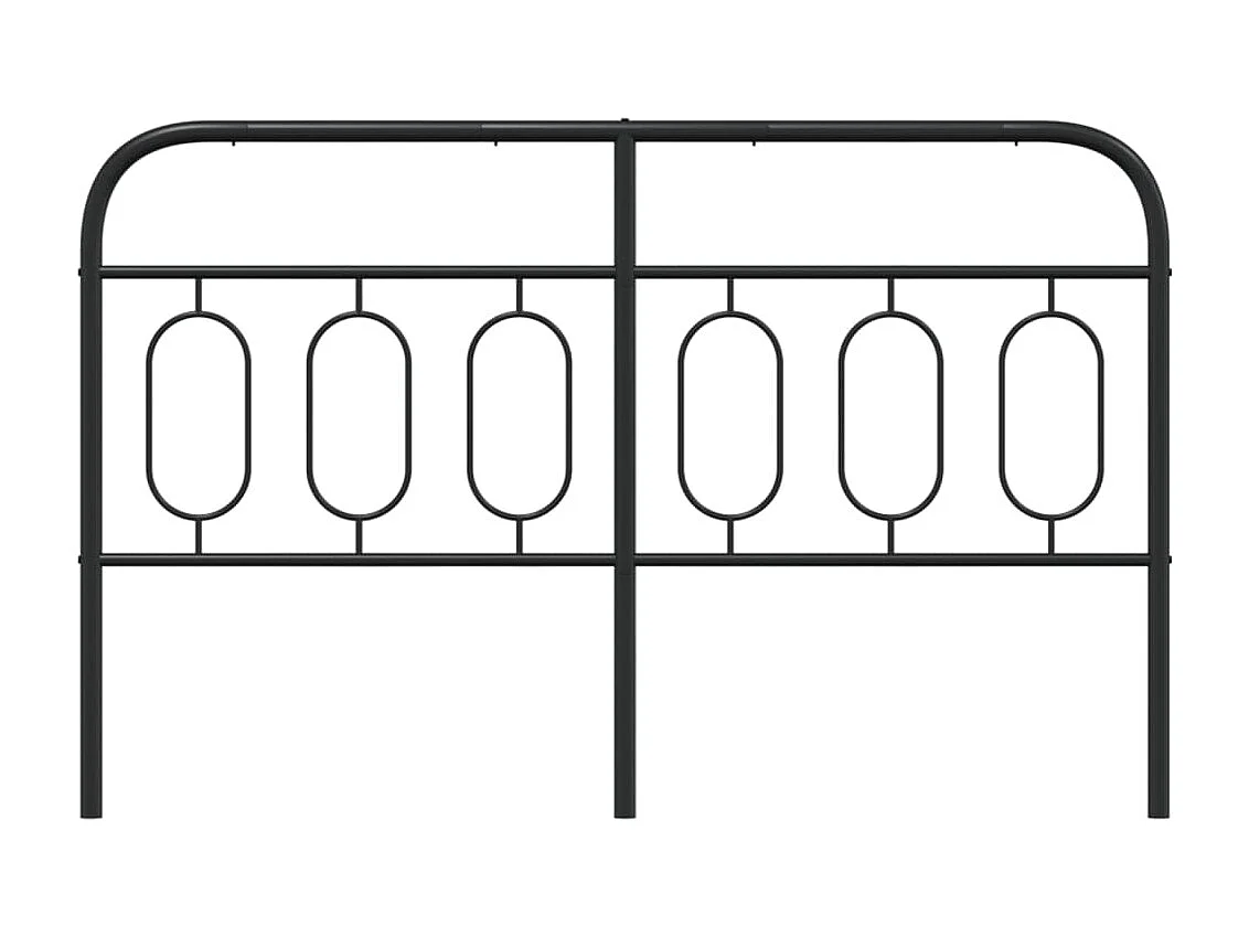 Hoofdbord 140 cm metaal zwart