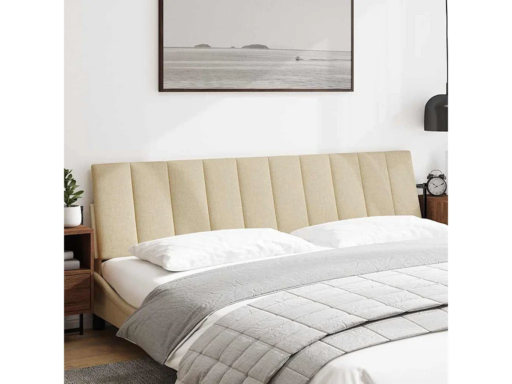 Almofadão de cabeceira 200 cm tecido creme