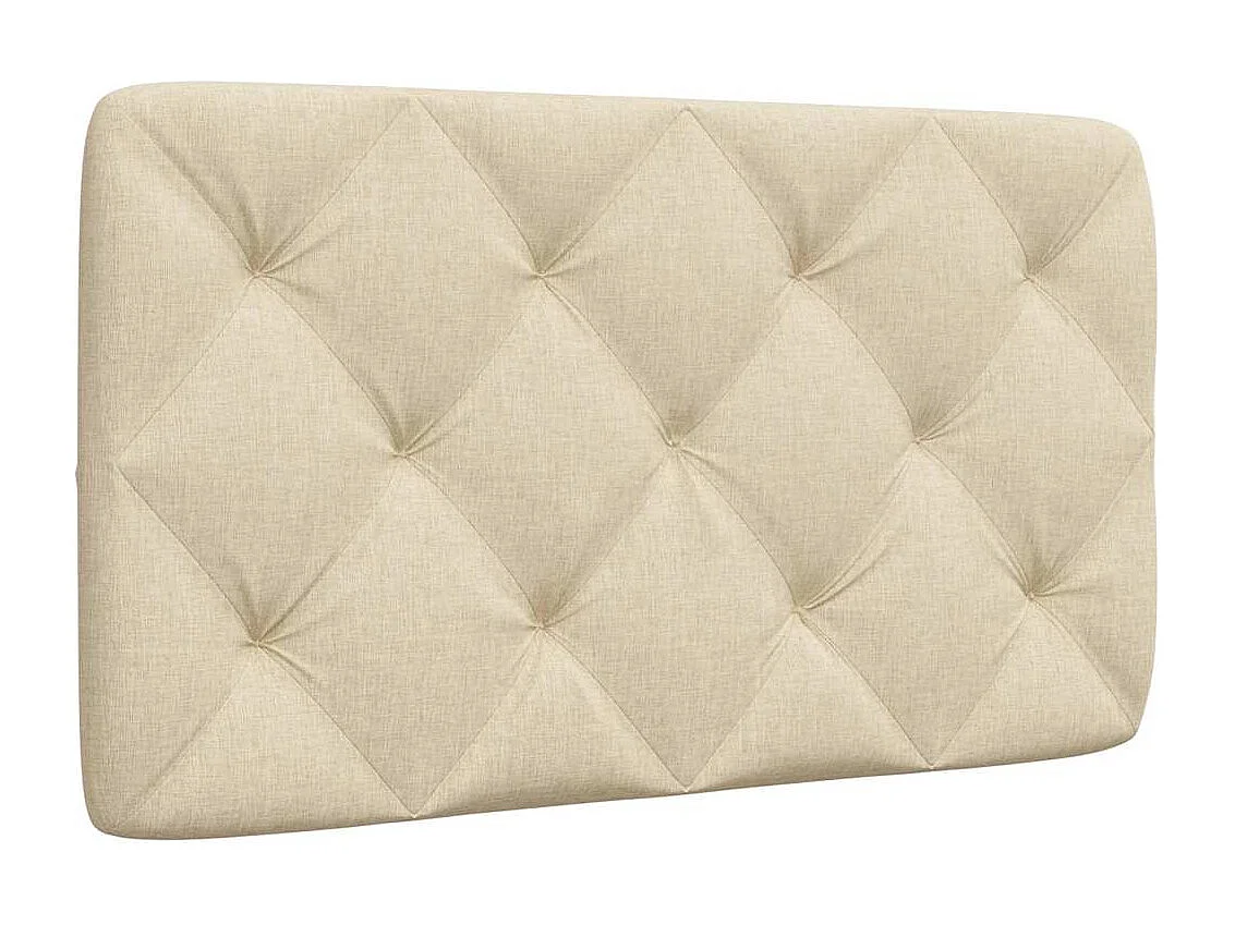 Cabecero de cama acolchado tela crema 80 cm