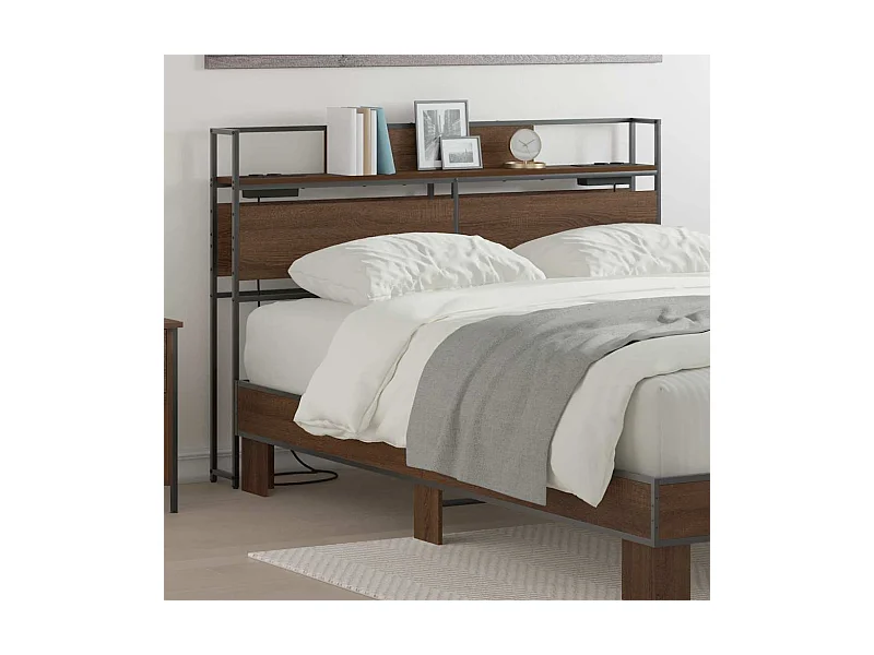 Tête de lit de rangement Chêne marron 150 cm Bois d'ingénierie